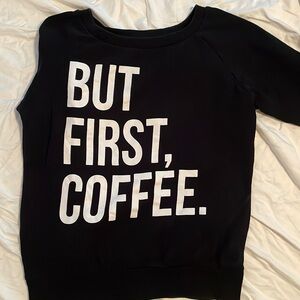 Black and white coffee sweater